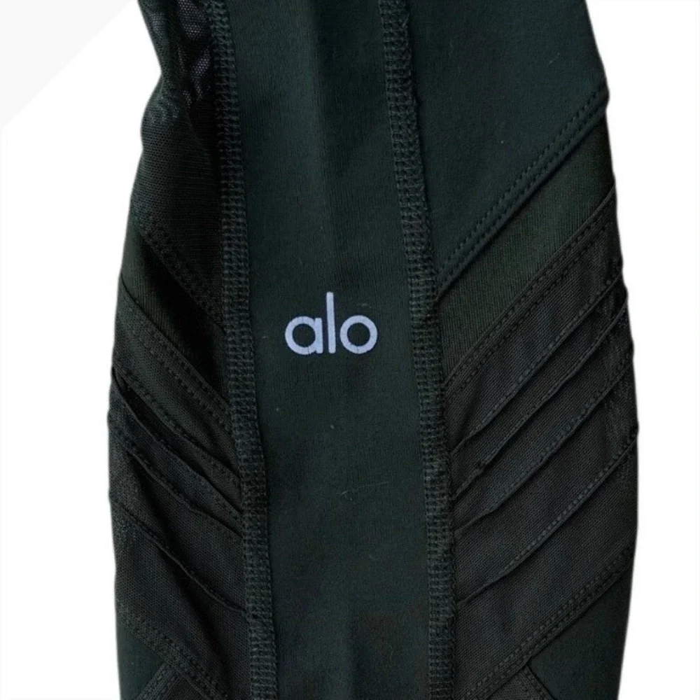 ALO Yoga High-Waist Moto Leggings Olive Green Women's Size Medium